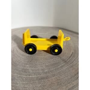 Airport Yellow Tram Baggage Car #996 Vintage Fisher Price Little People 1972 Toy